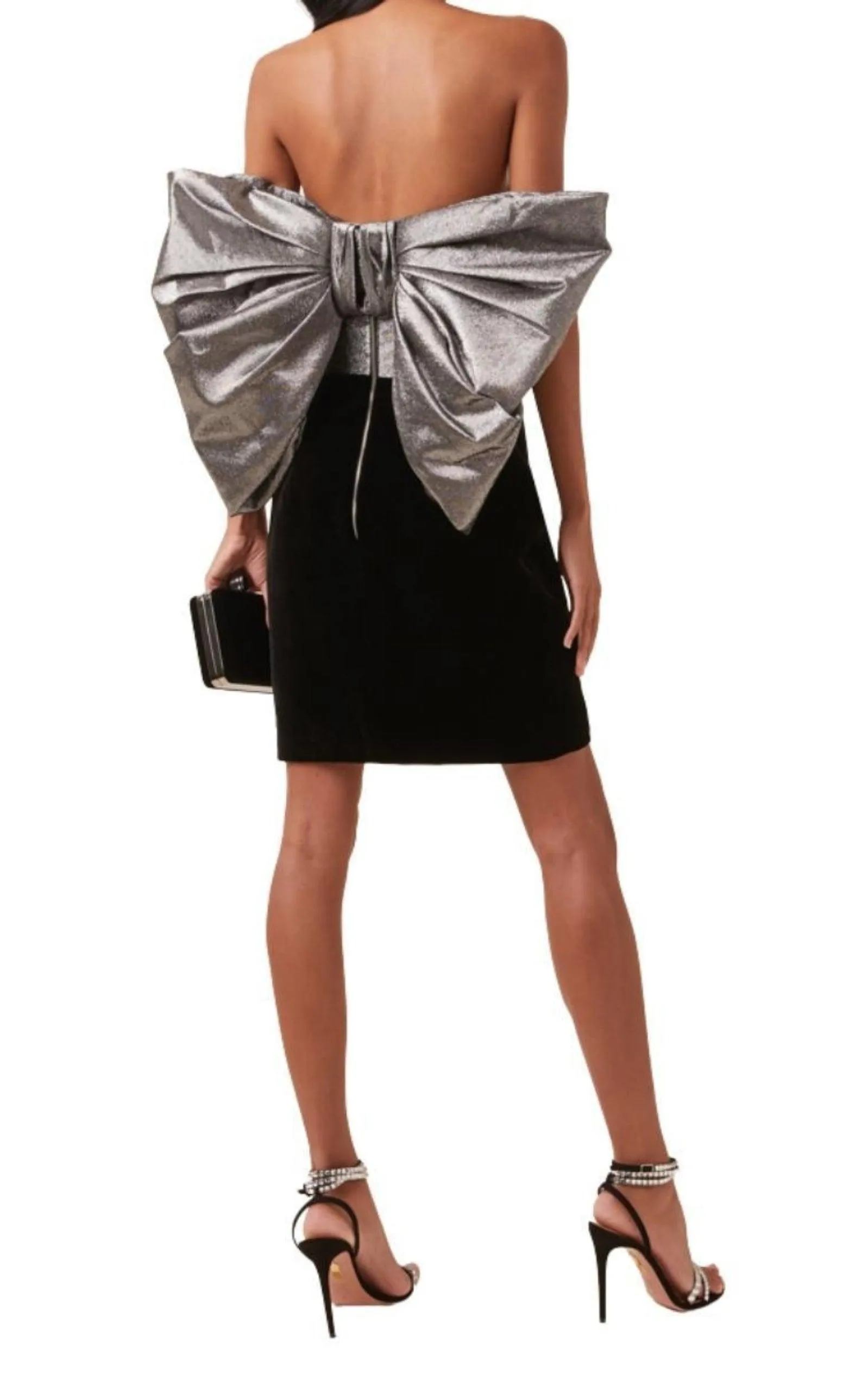 Off-The-Shoulder Bow Mini Dress