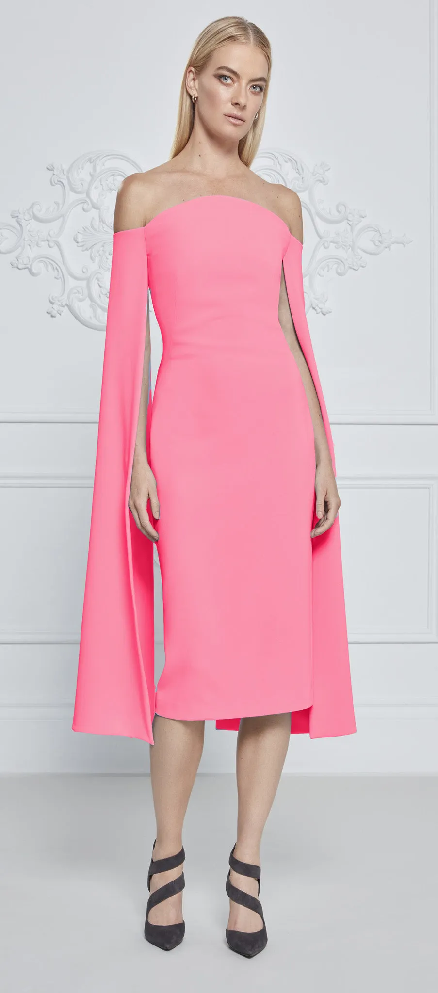 Off-the-Shoulder Caplet Dress