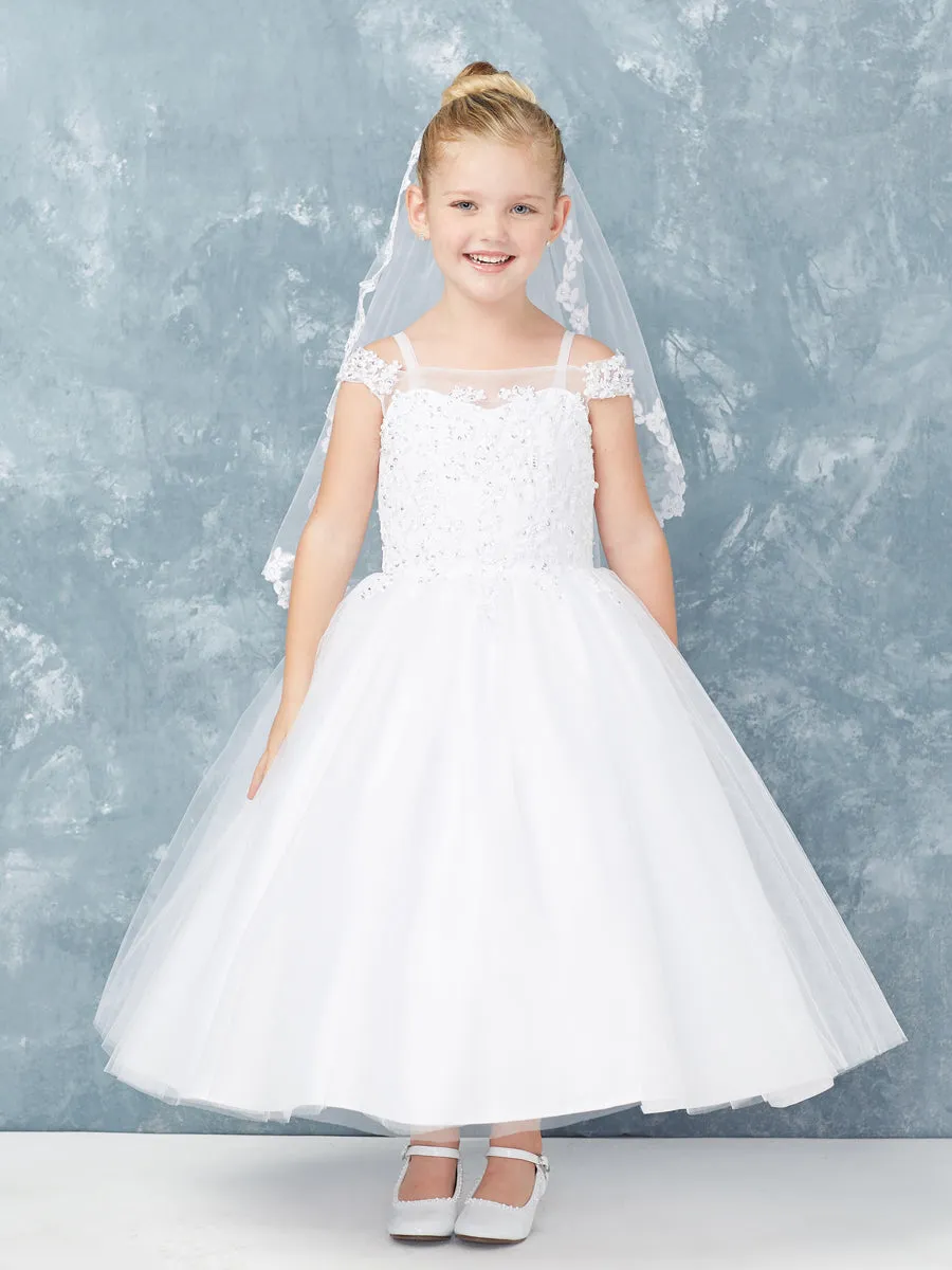 Off The Shoulder Lace Tulle Dress 5761