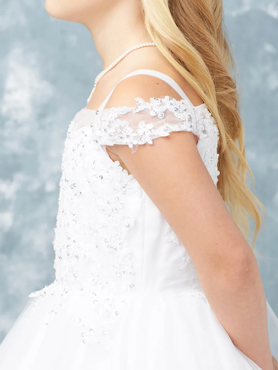 Off The Shoulder Lace Tulle Dress 5761