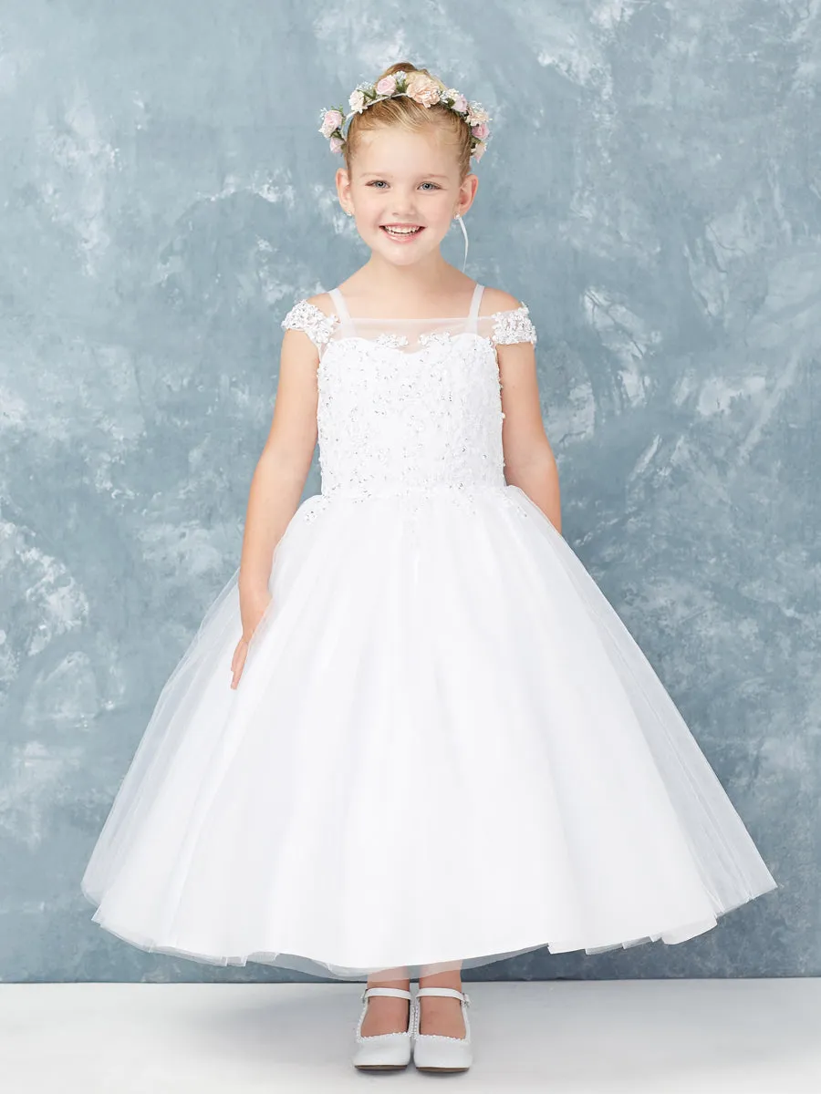 Off The Shoulder Lace Tulle Dress 5761