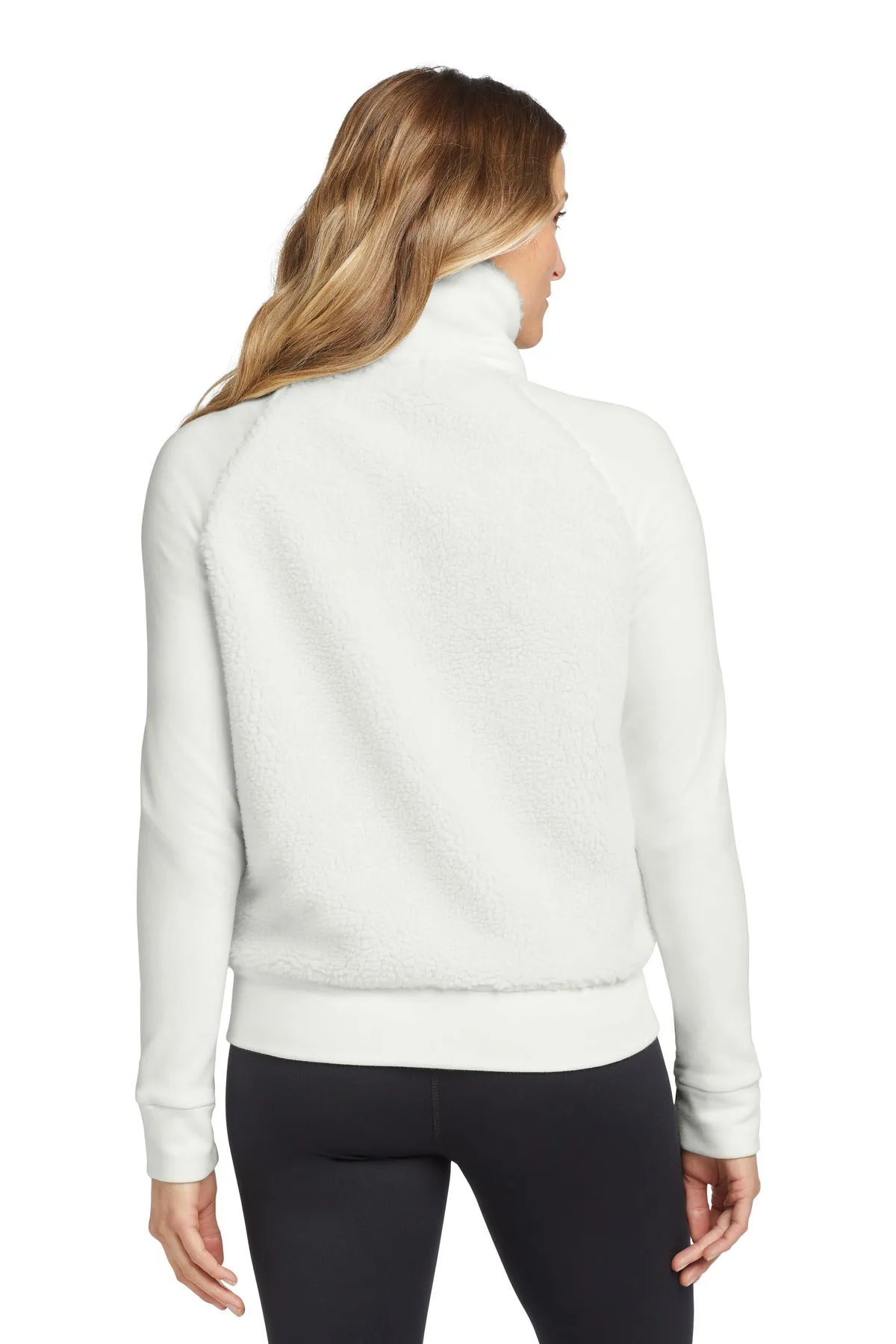 OGIO  Women's Luuma Sherpa Full-Zip. LOG815 Ivory Snow