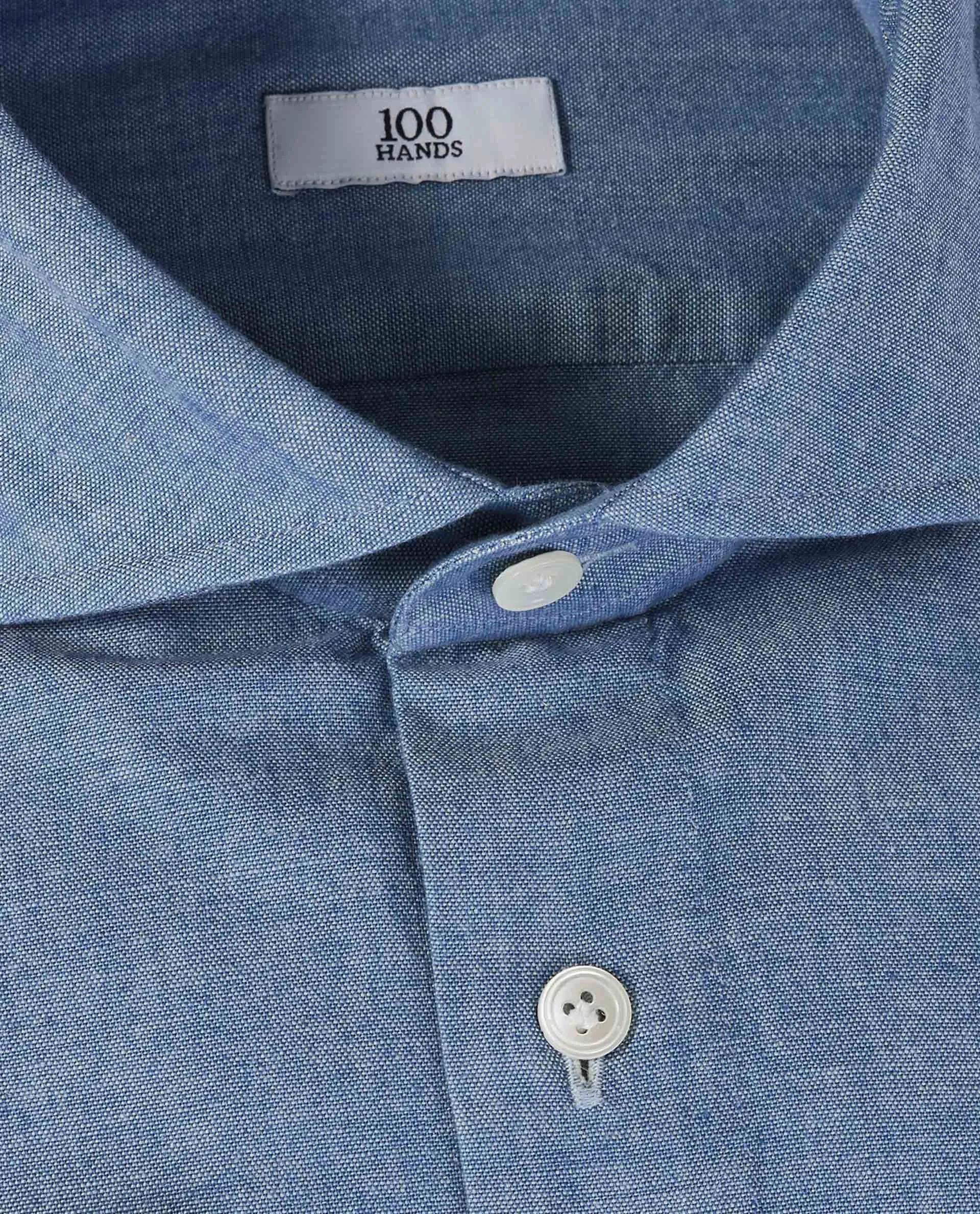 Oxford Denim Chambray Shirt - Blauw
