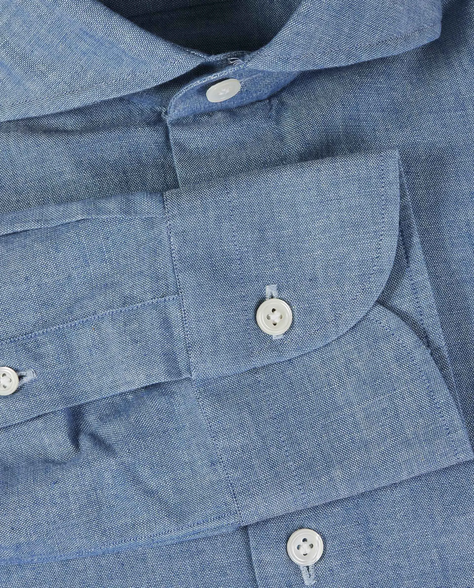 Oxford Denim Chambray Shirt - Blauw