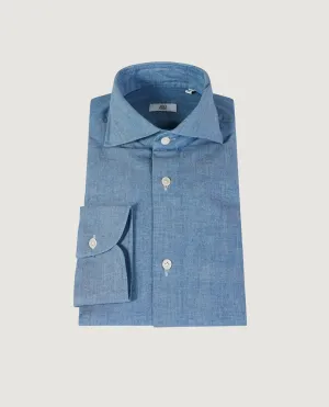 Oxford Denim Chambray Shirt - Blauw