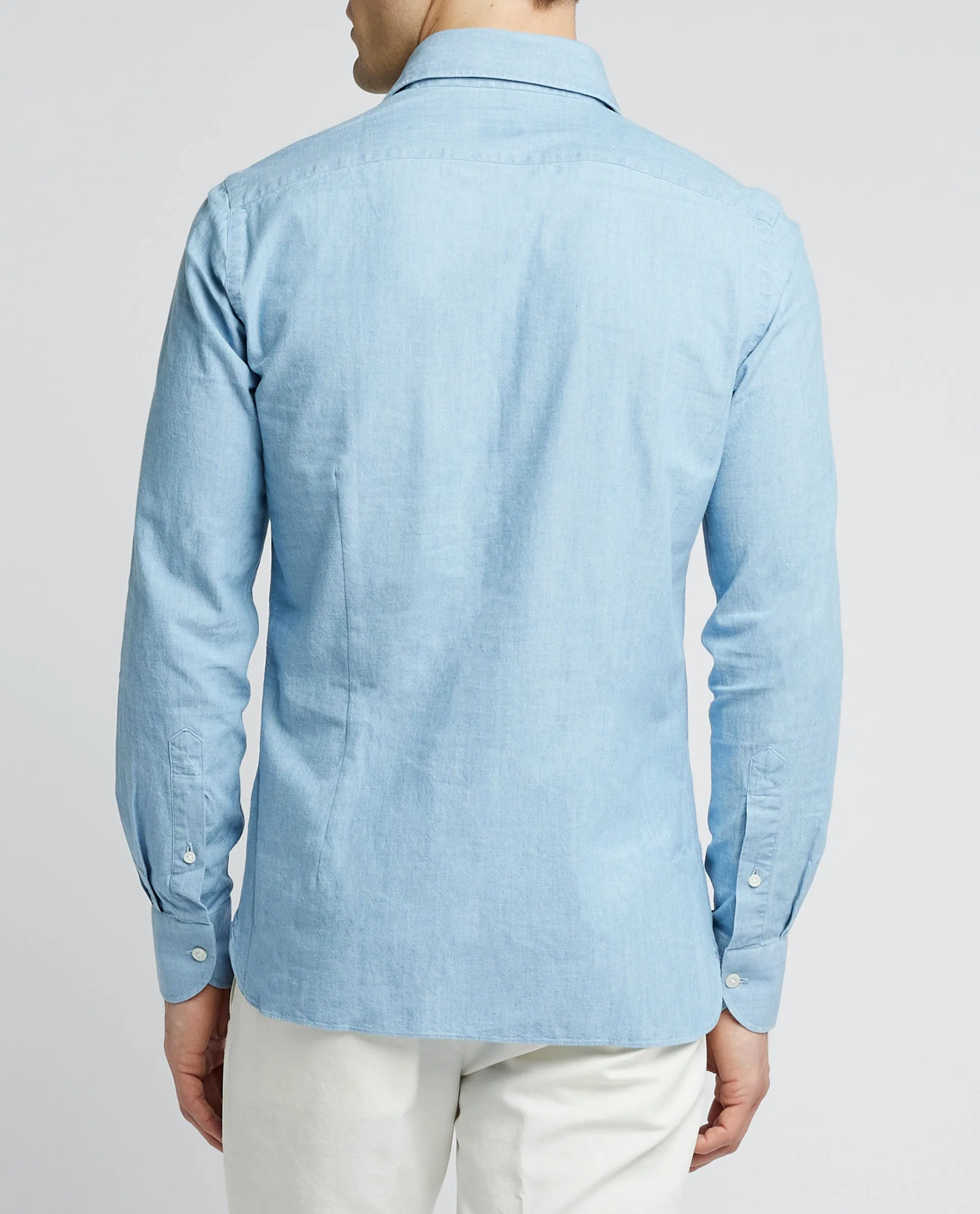 Oxford Denim Chambray Shirt - Lichtblauw