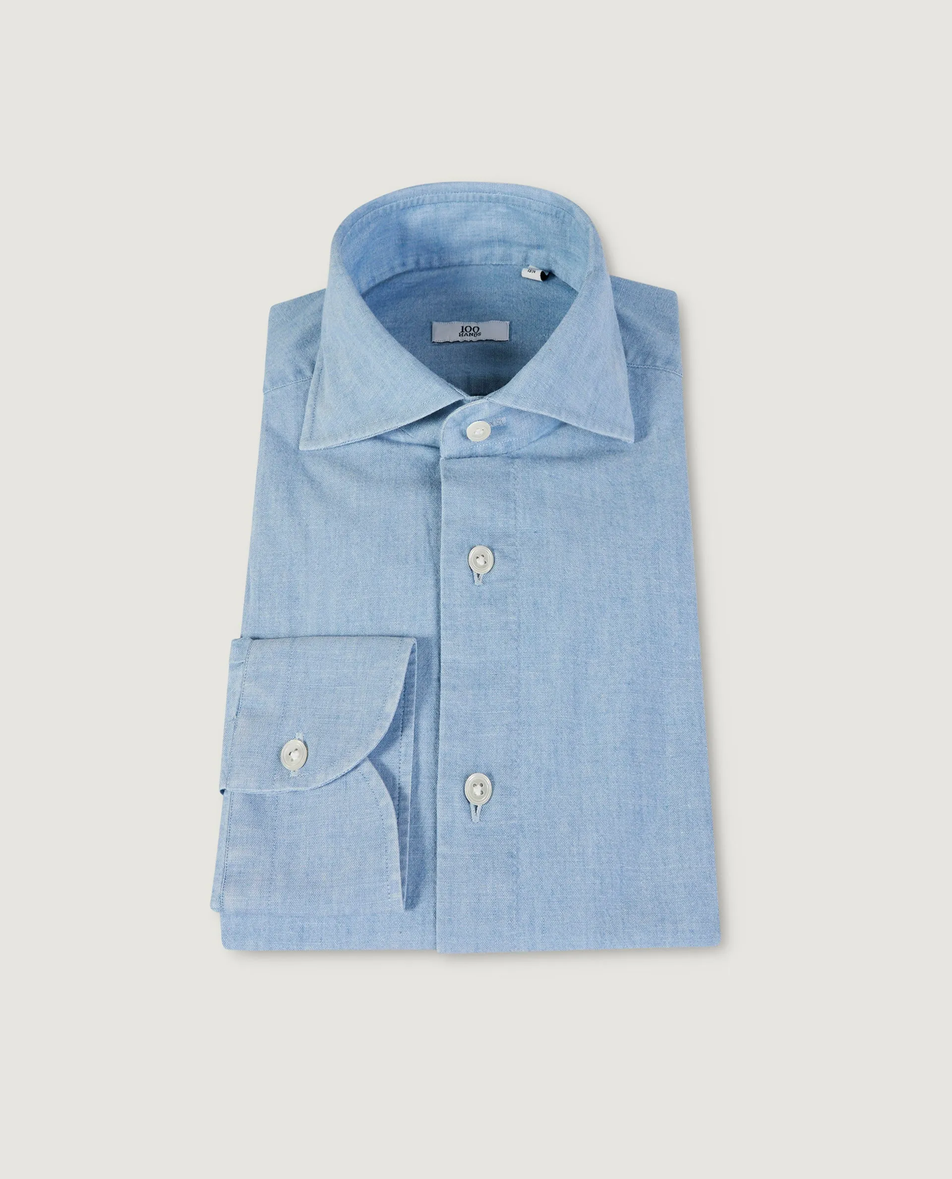 Oxford Denim Chambray Shirt - Lichtblauw
