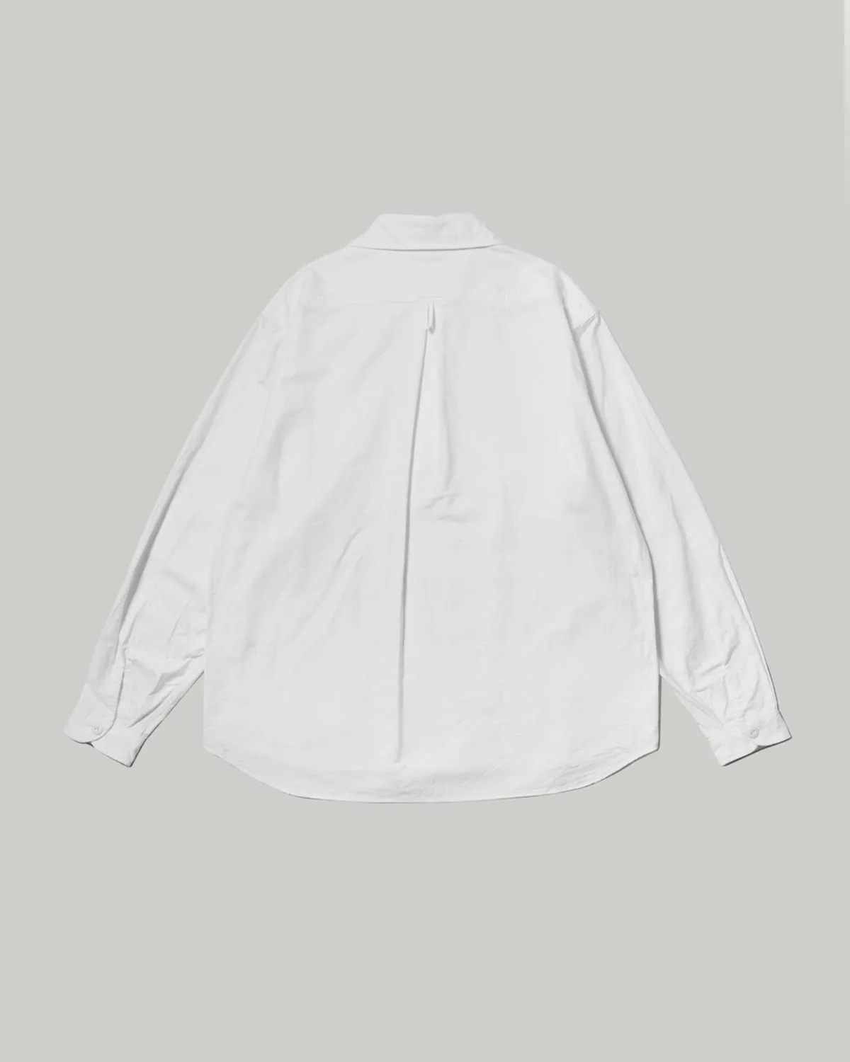 Oxford Round Collar Pullover Shirt Plain - White