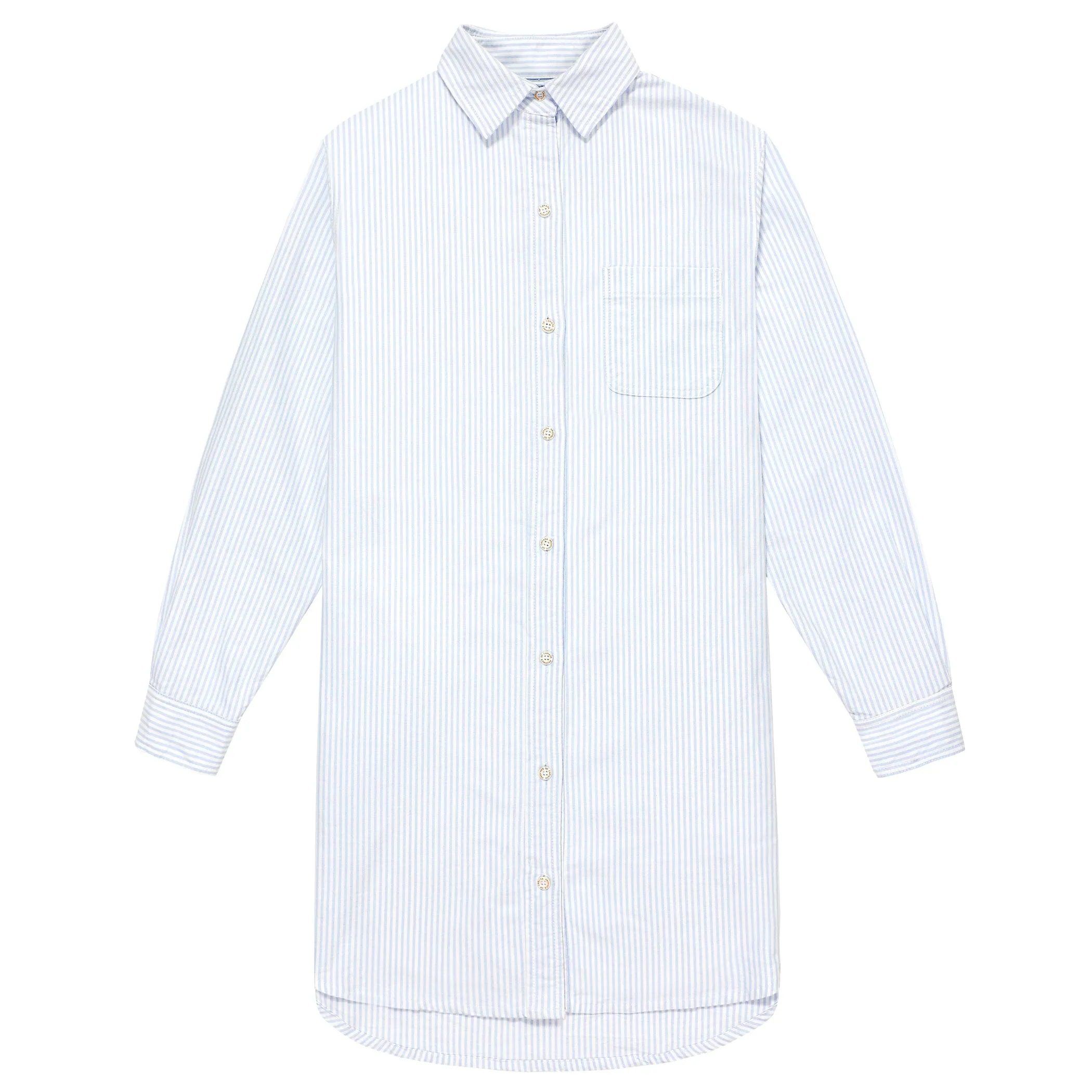 Oxford Stripe Dress Blue