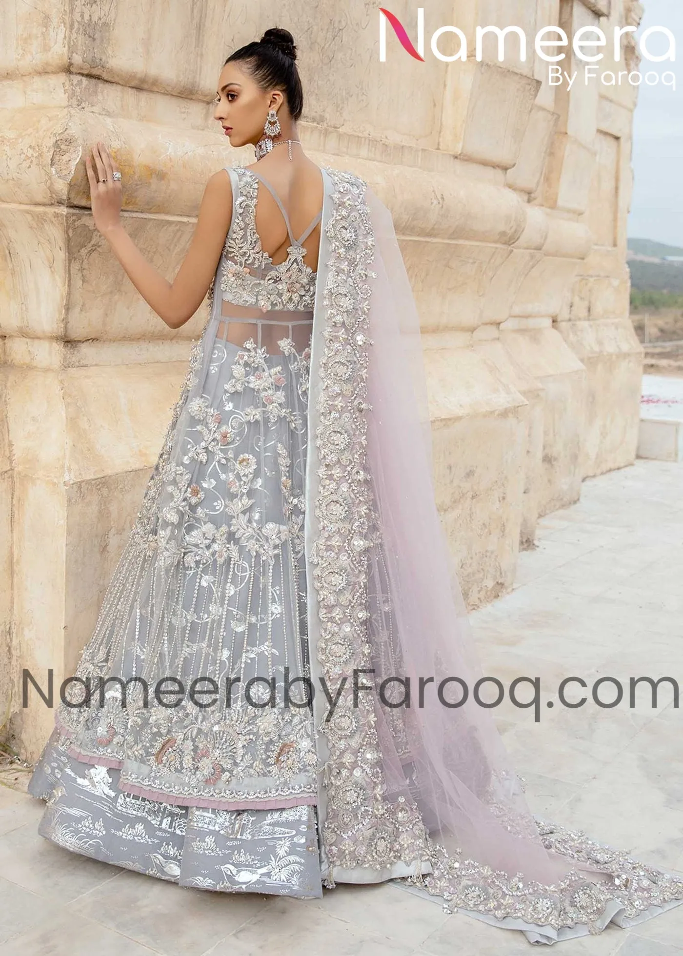 Pakistani Designer Attire in Walima Bridal Maxi #BN230