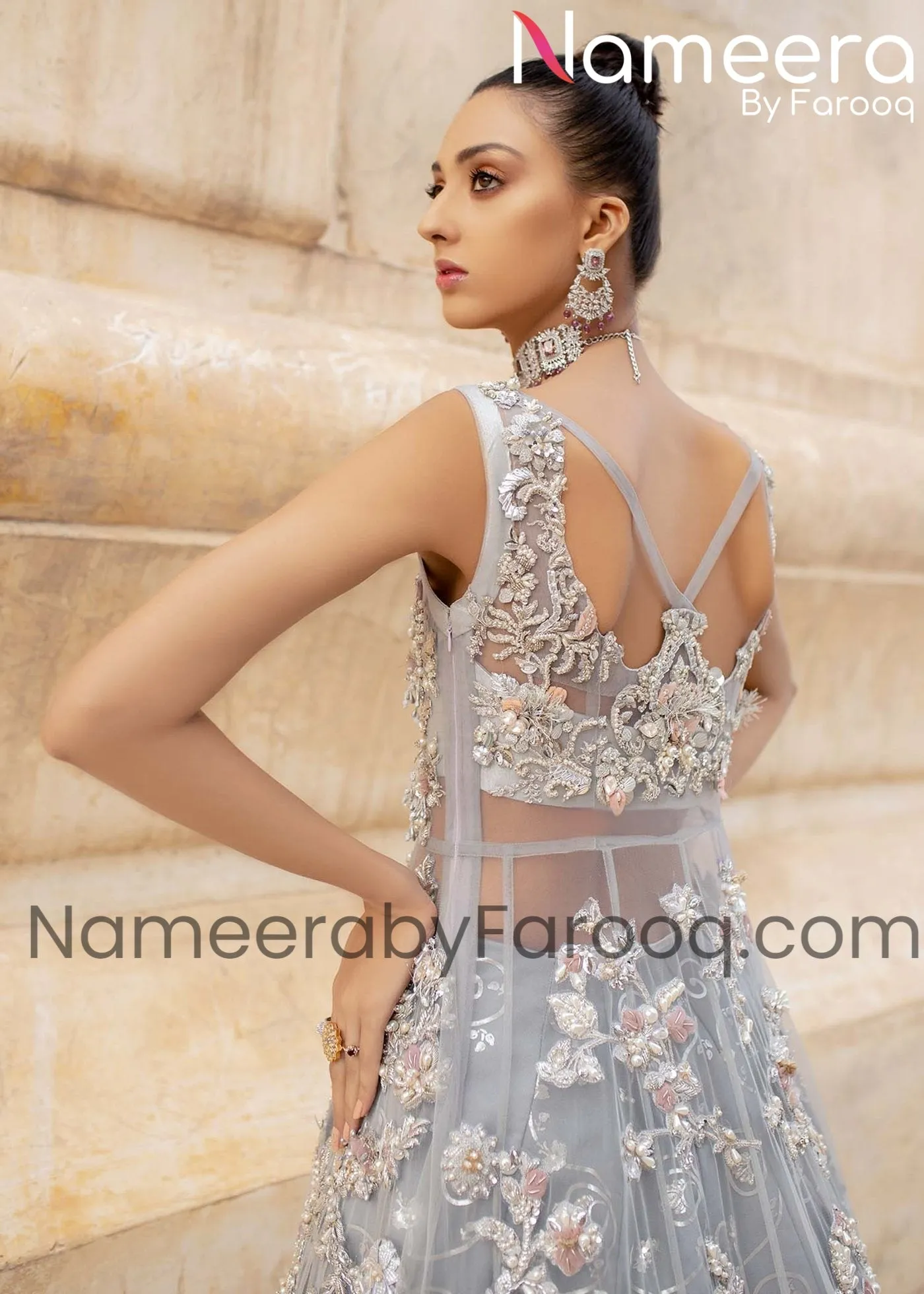 Pakistani Designer Attire in Walima Bridal Maxi #BN230