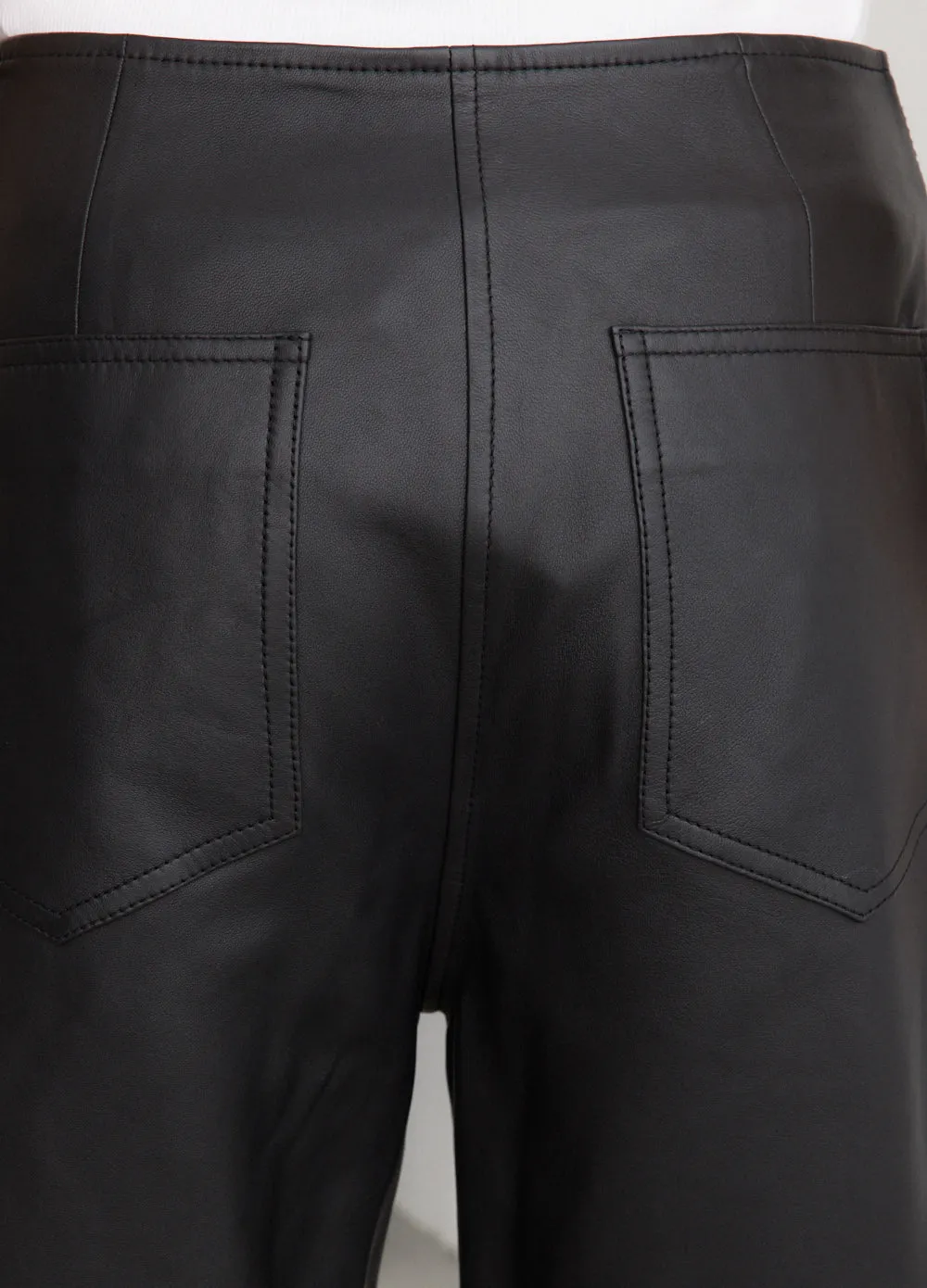 Panelled Leather Trousers