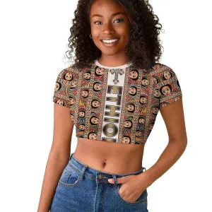 Personalized Ethiopia Raglan Cropped T shirt Ethiopian Tewahedo Angel Orthodox LT15