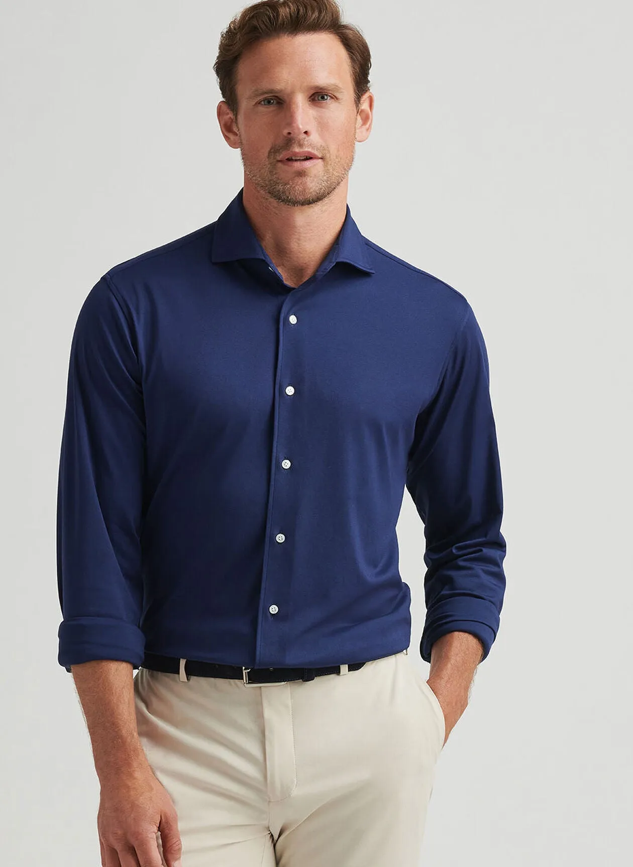 Peter Millar Excursionist Flex Solid Sport Shirt