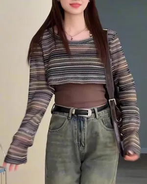 Pinstripe Multicolor Top