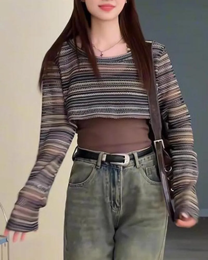 Pinstripe Multicolor Top