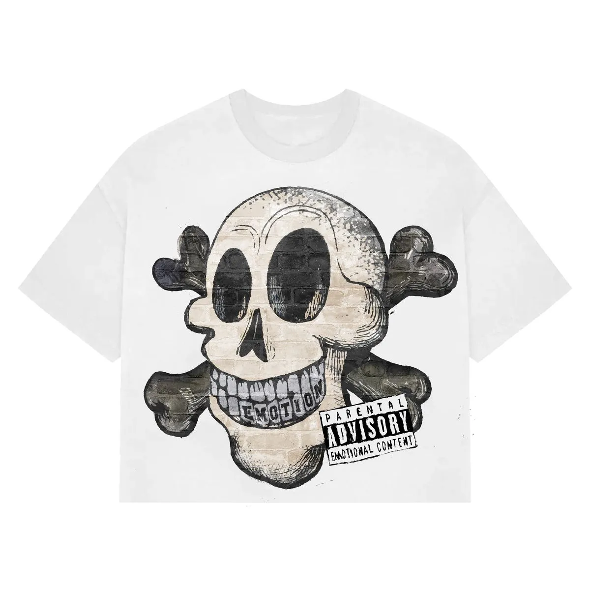 Pirate Cropped T-Shirt - White