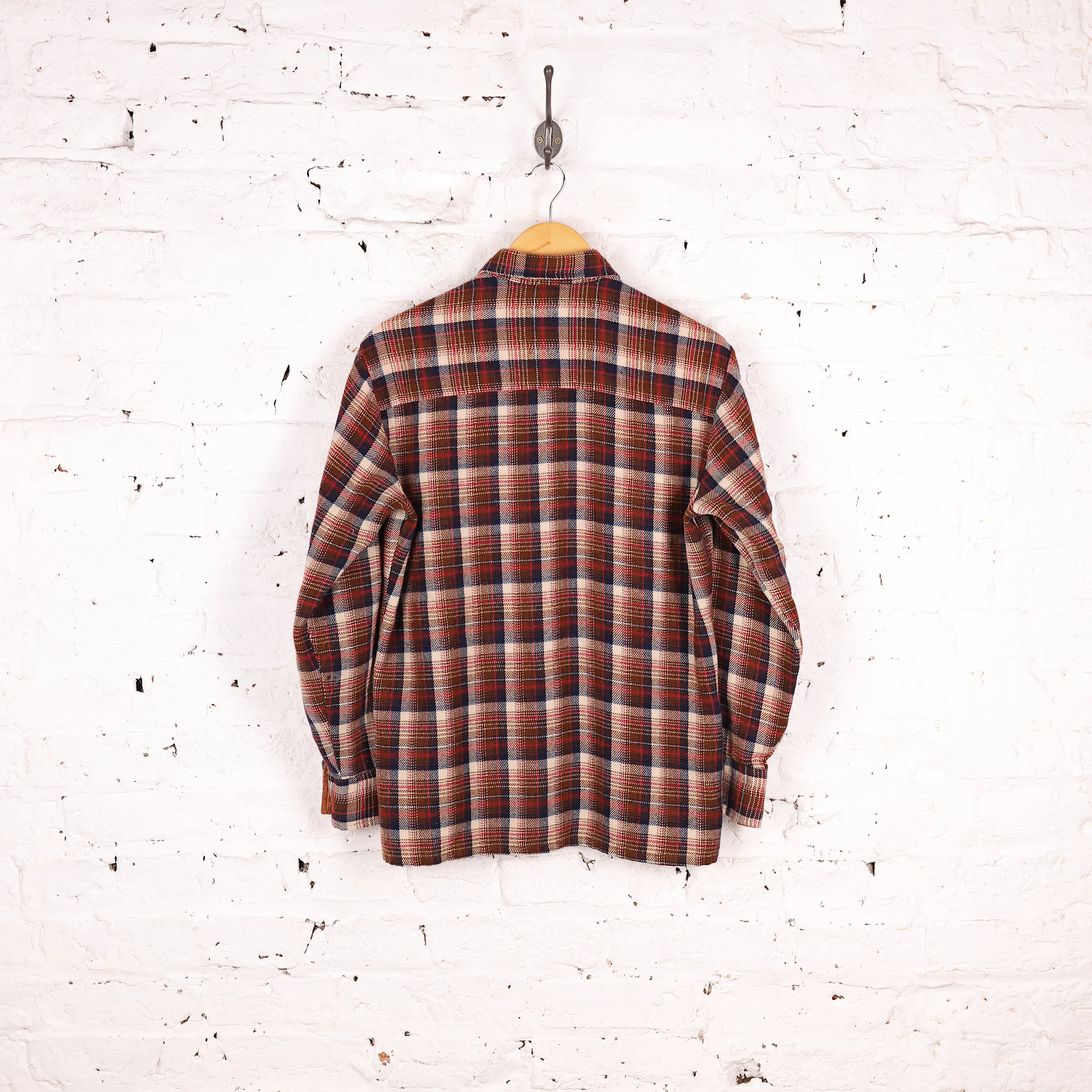 Plaid Check Shirt - Brown - M