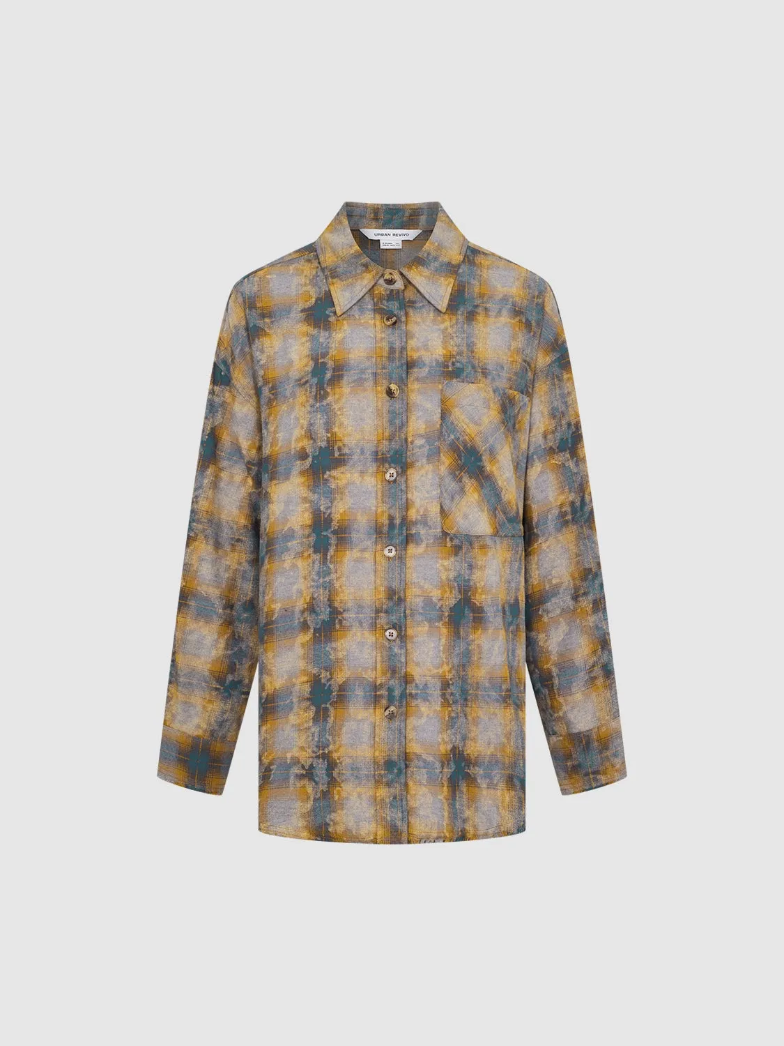 Plaid Loose Long Sleeve Shirts