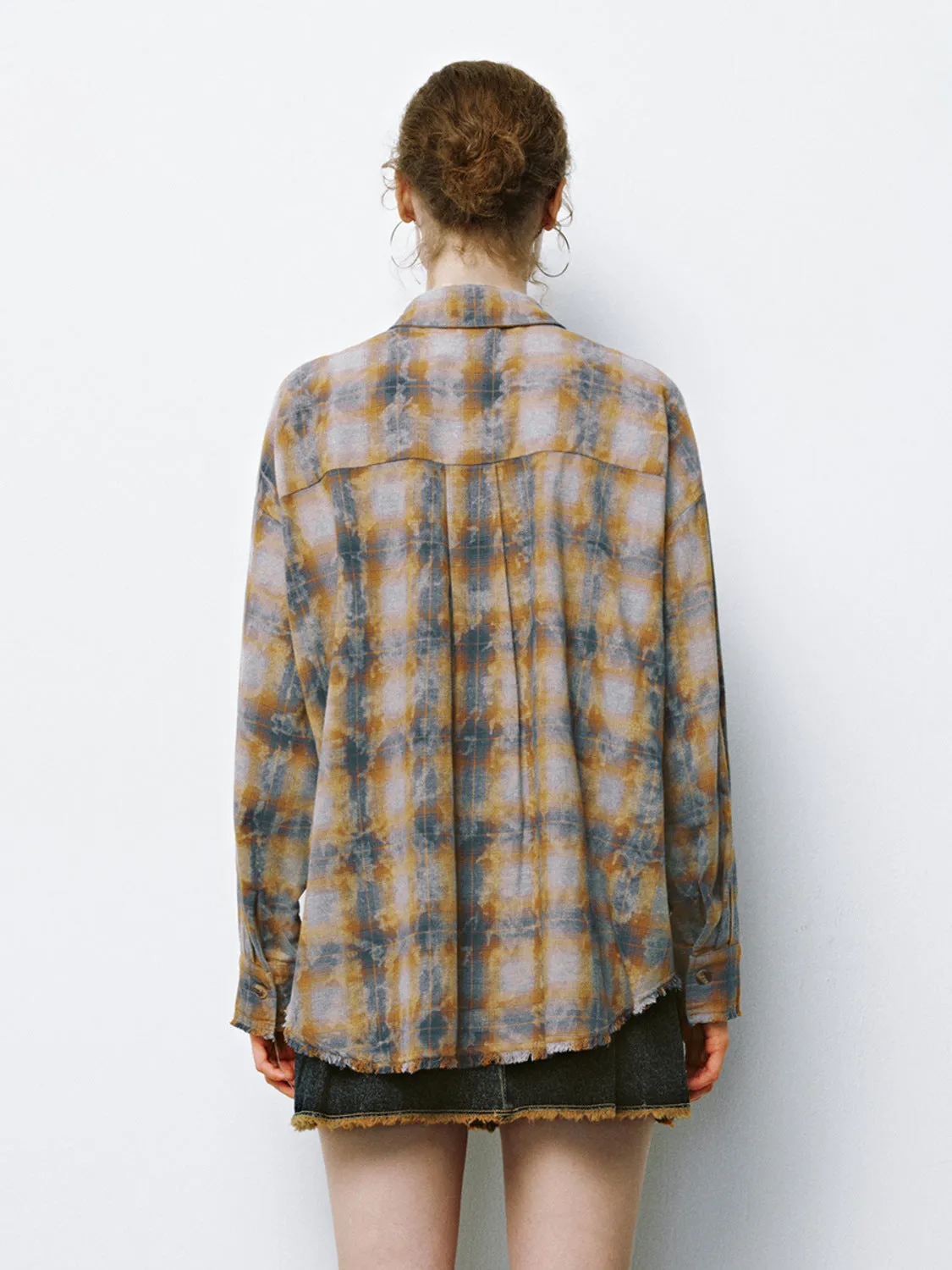 Plaid Loose Long Sleeve Shirts