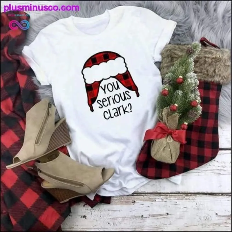 Plaid Merry Christmas T-Shirt and Fashion Graphic Cute Tee