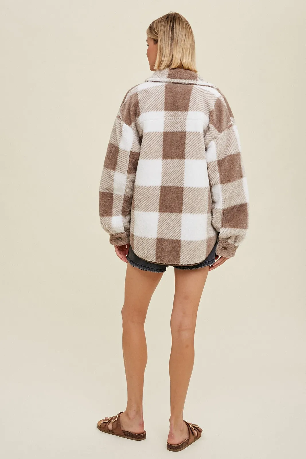 Plaid Sherpa Jacket