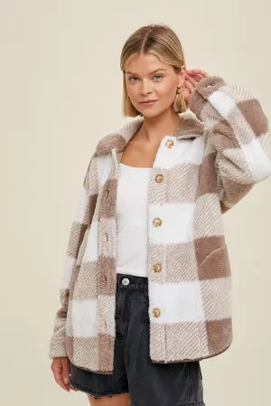 Plaid Sherpa Jacket