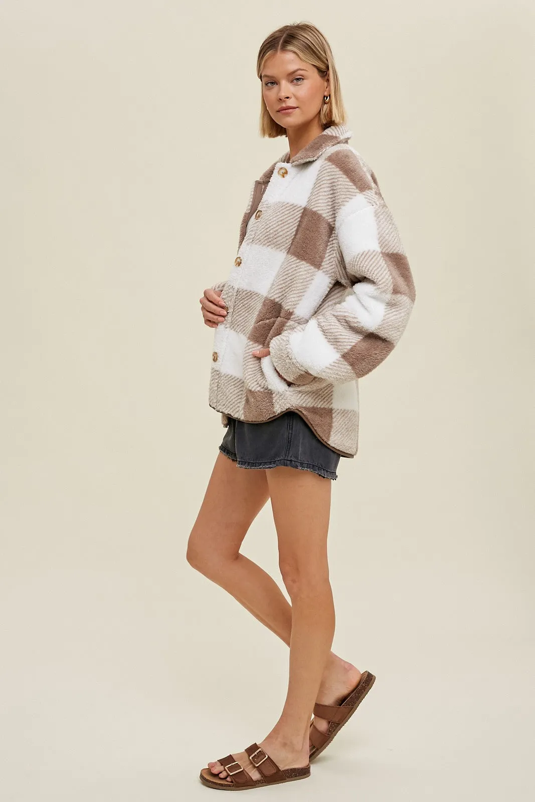 Plaid Sherpa Jacket