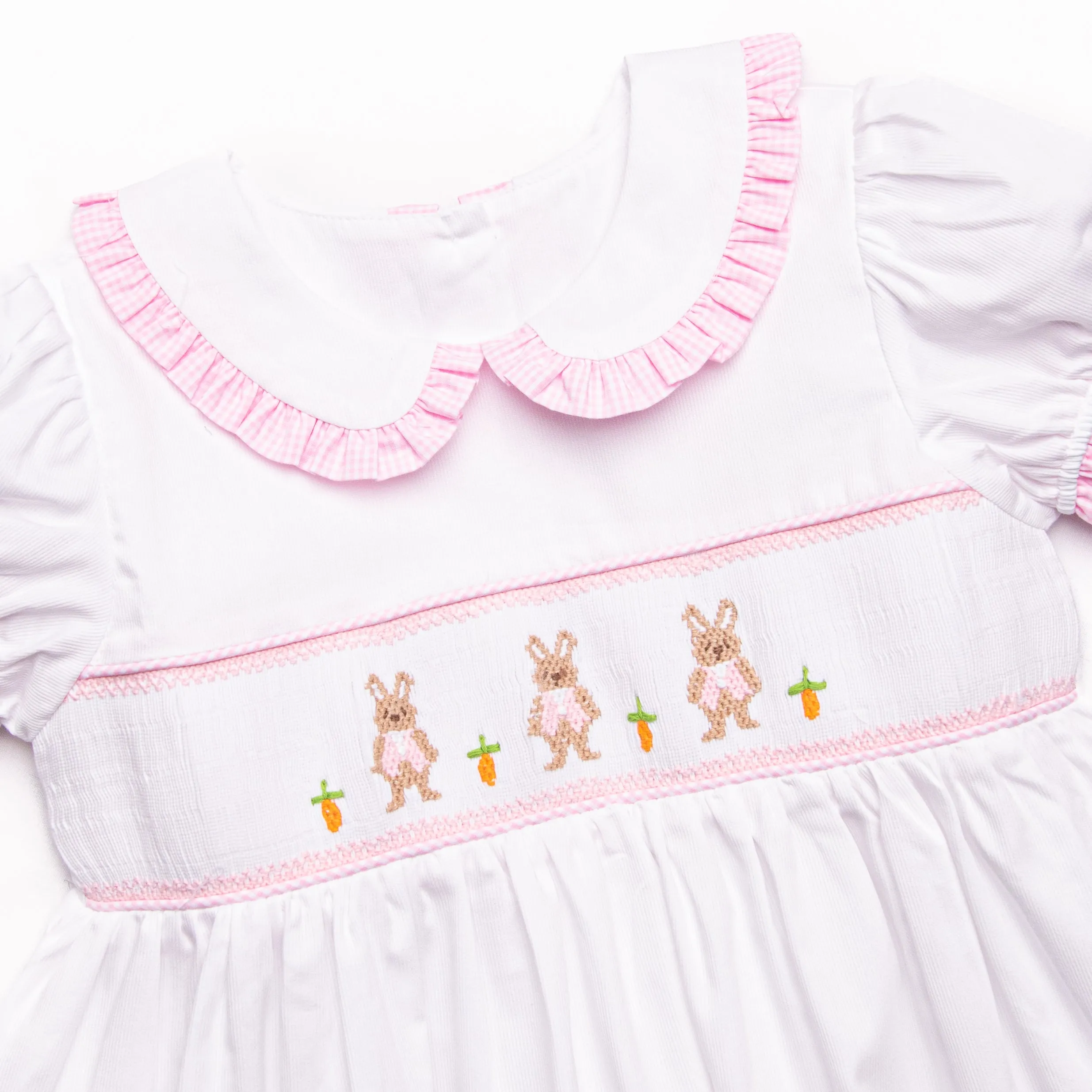 Poppy Cottontail Smocked Dress, Pink