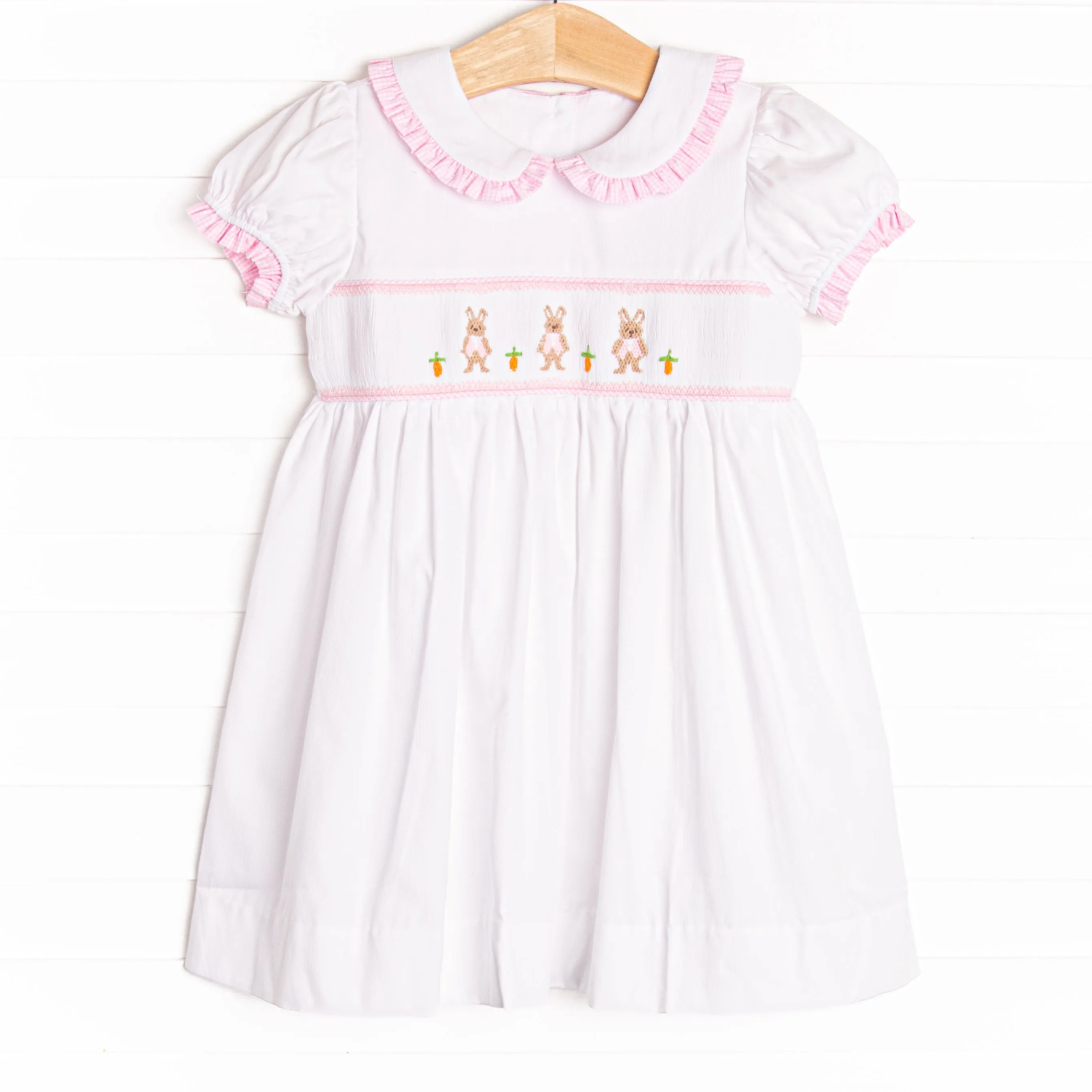 Poppy Cottontail Smocked Dress, Pink