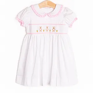 Poppy Cottontail Smocked Dress, Pink