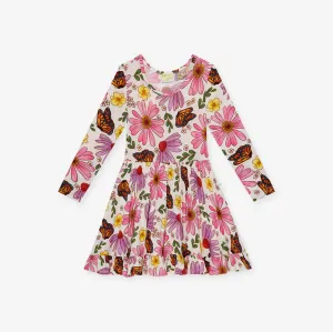 Posh Peanut Kaavia Long Sleeve Ruffled Twirl Dress