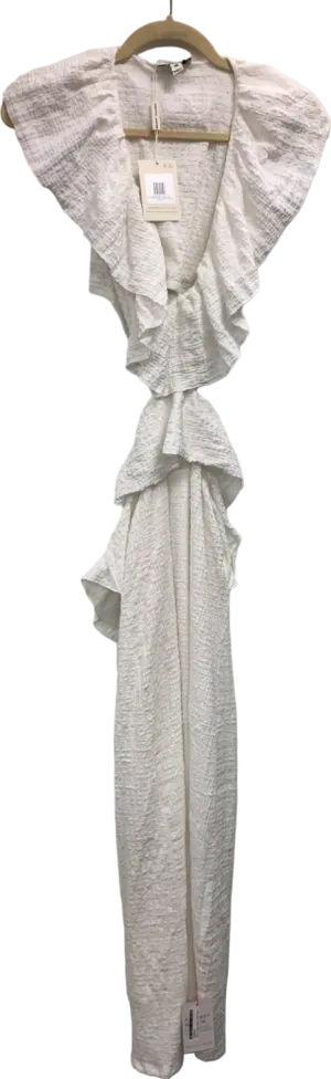 Pretty Lavish White Ruffled Maxi Dress UK XS