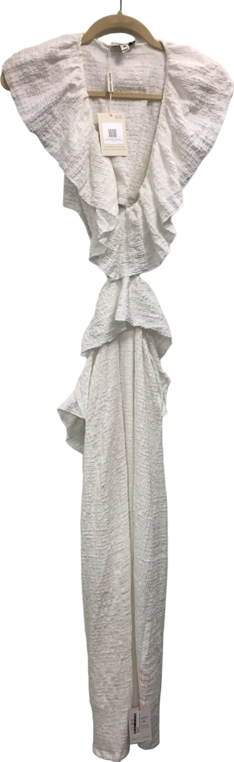Pretty Lavish White Ruffled Maxi Dress UK XS