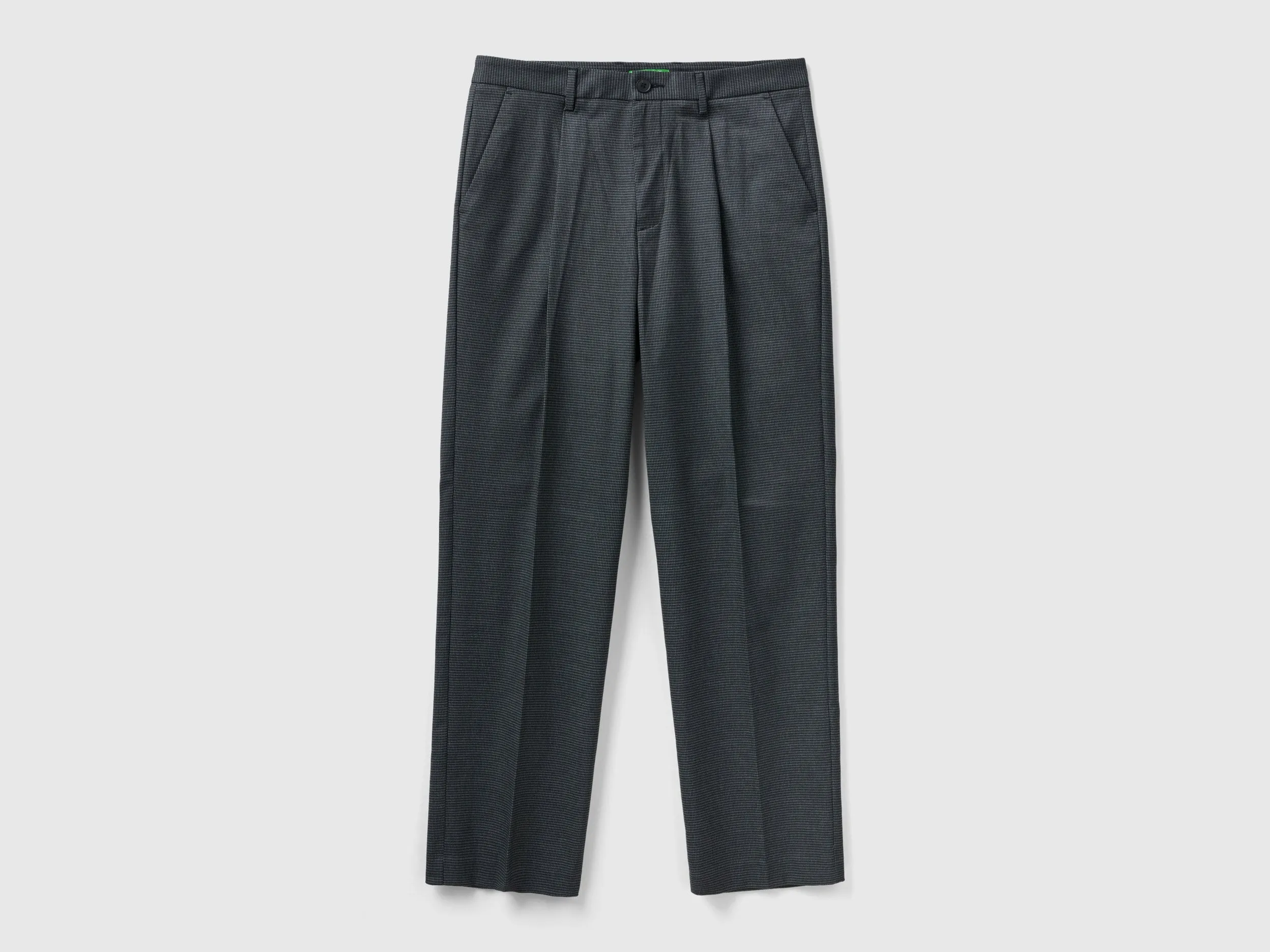 Printed Wide Leg Chinos