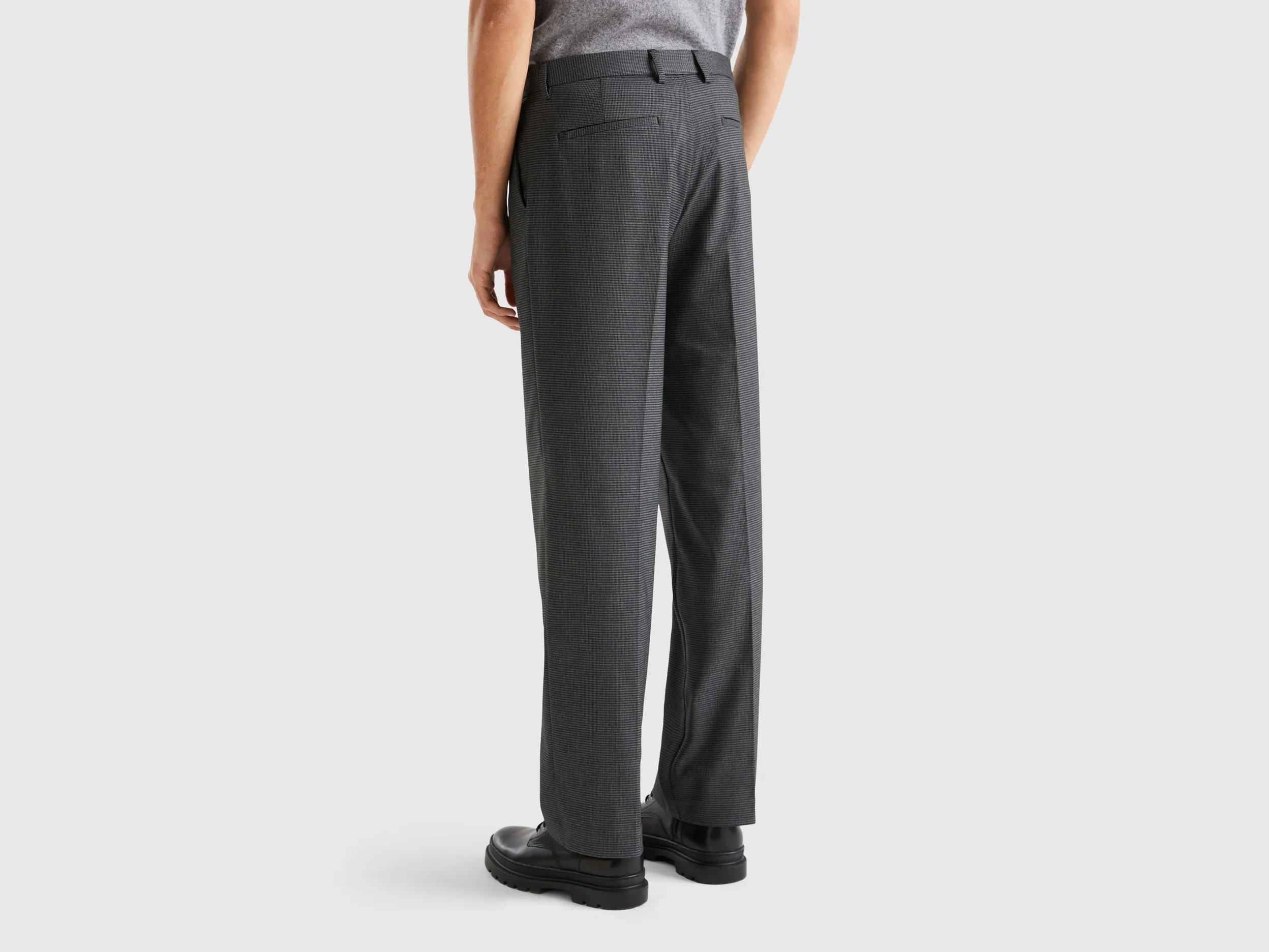 Printed Wide Leg Chinos