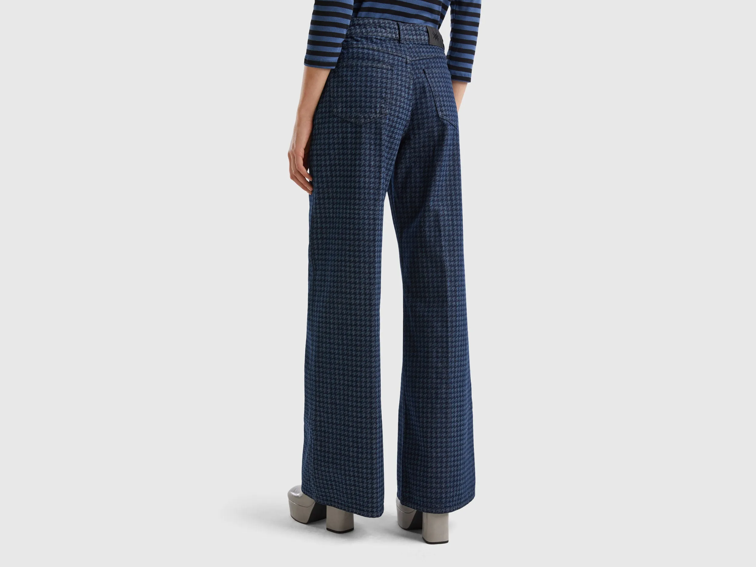 Printed Wide Leg Jeans