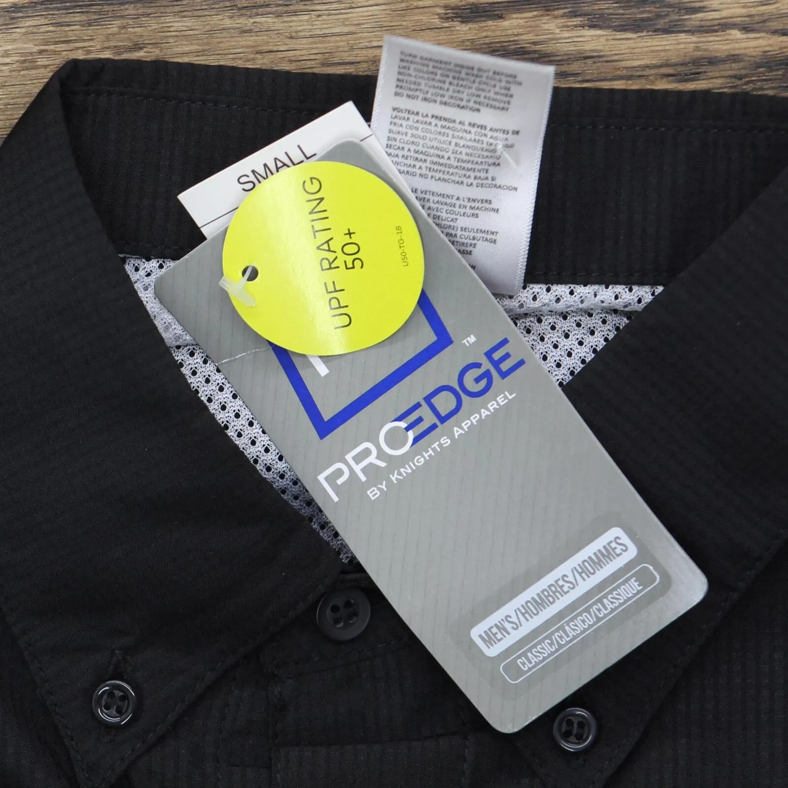 Pro Edge Mens Mesh Lined Kennesaw State Owls Button Up Shirt 7AMKM04SAM Black S