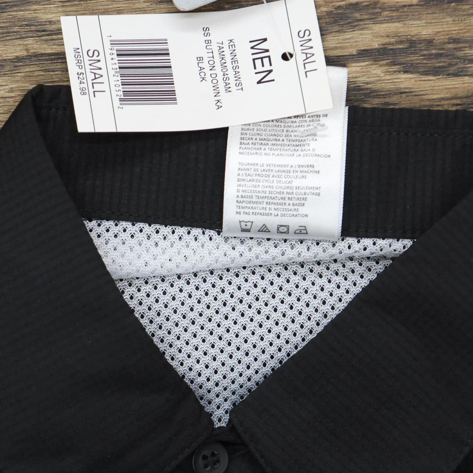 Pro Edge Mens Mesh Lined Kennesaw State Owls Button Up Shirt 7AMKM04SAM Black S