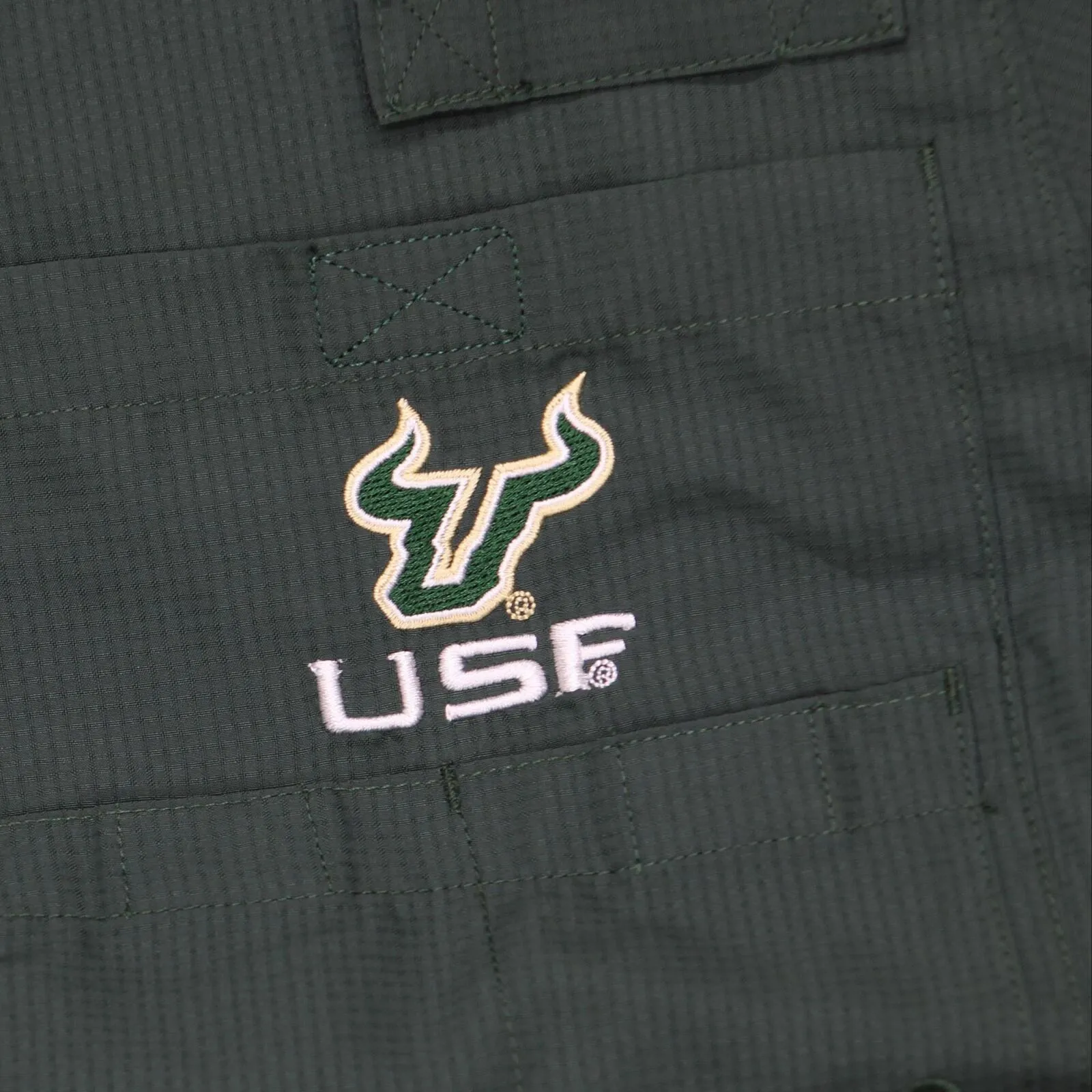 Pro Edge Mens USF South Florida Bulls Mesh Lined Fishing Shirt 7AMKM04SAM-3