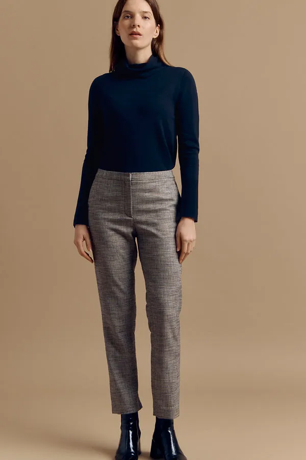 PUCE HOUNDSTOOTH TROUSERS