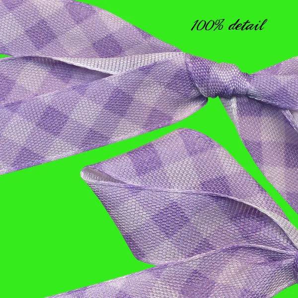 Purple Gingham Ribbons