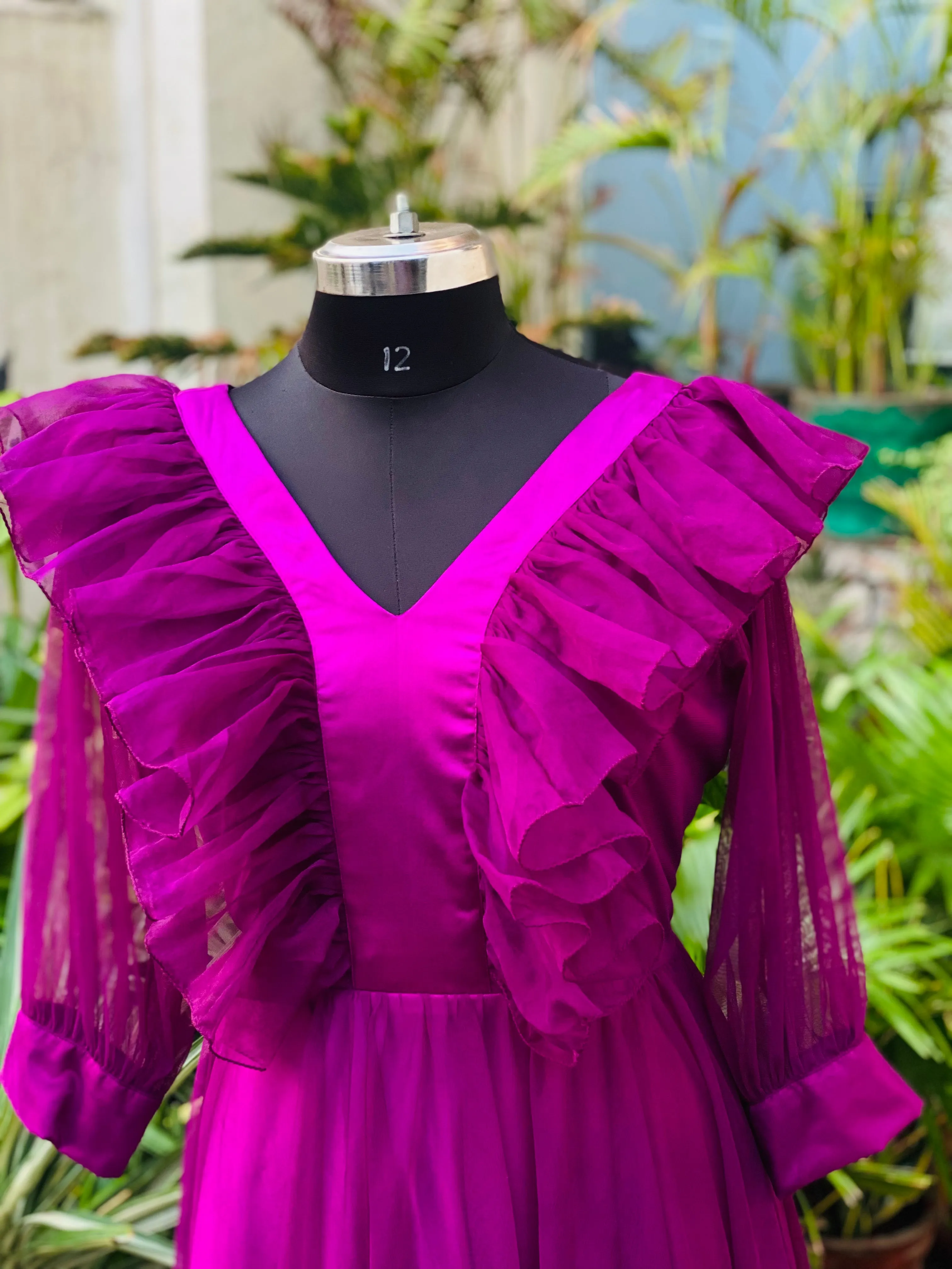 Purple Organza Dress