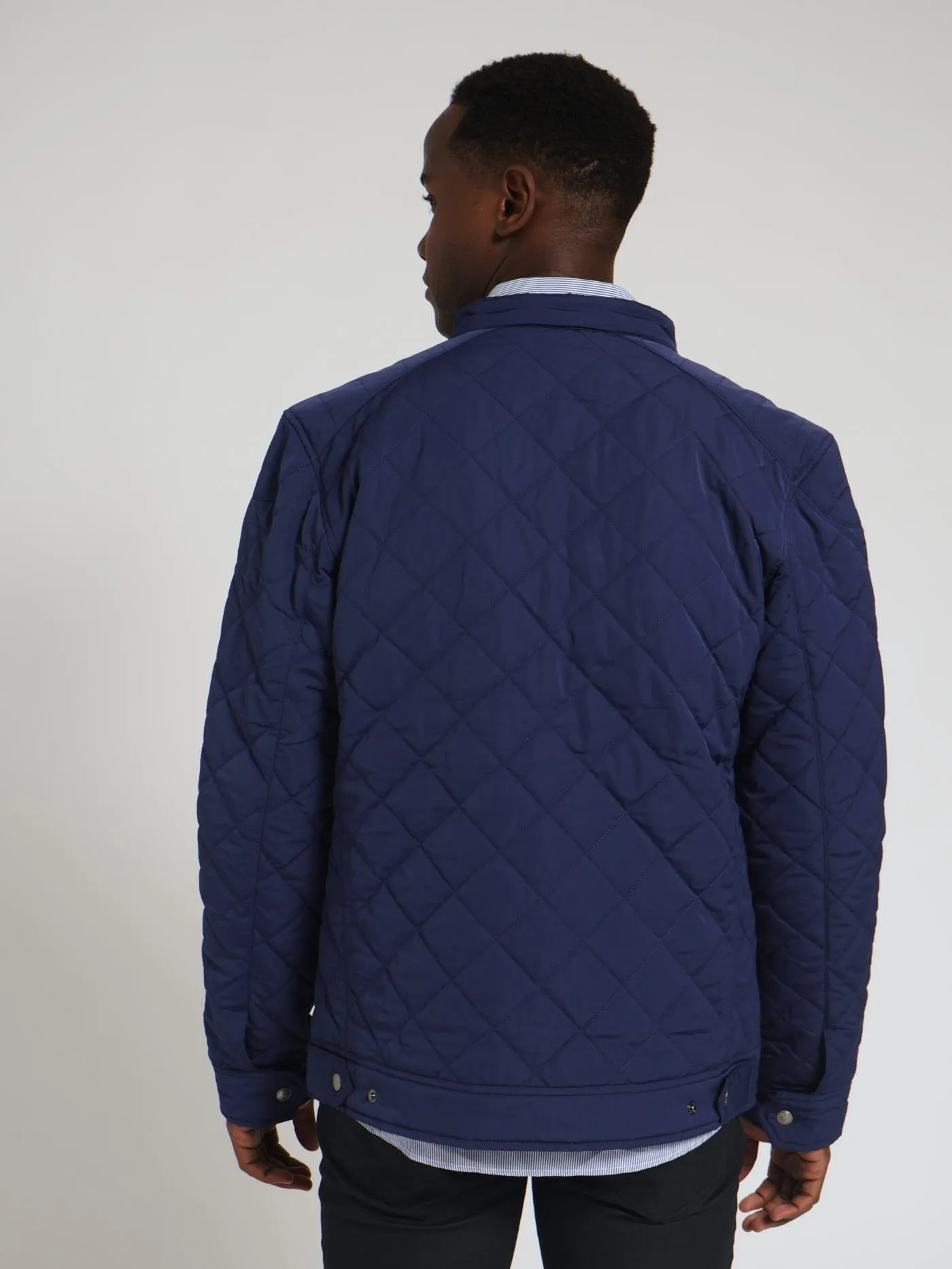 Quilted Barn Jacket - Navy