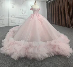 Quinceanera Ball Gown Off-the-Shoulder Sequined Dresses