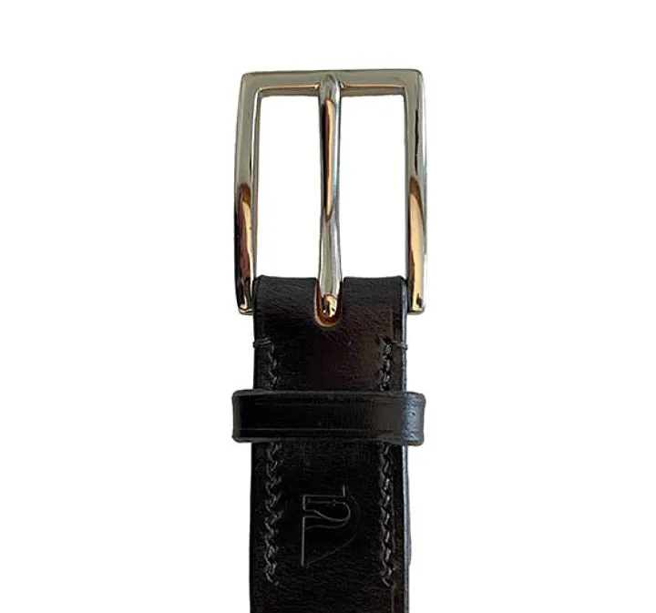 Redmayne Bridle Leather Belt - Midnight Blue with Nickel Buckle
