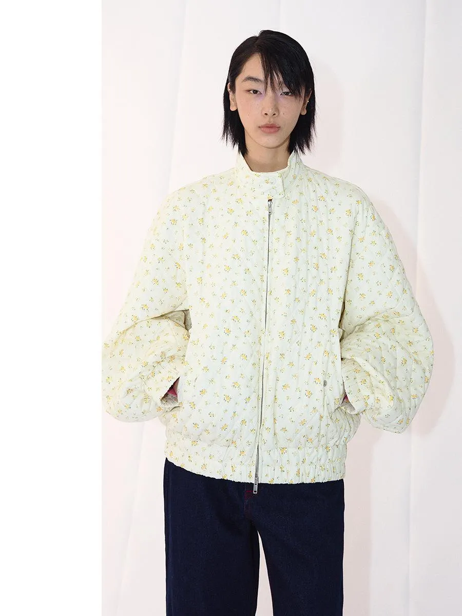 Retro Floral Quilted Jacket