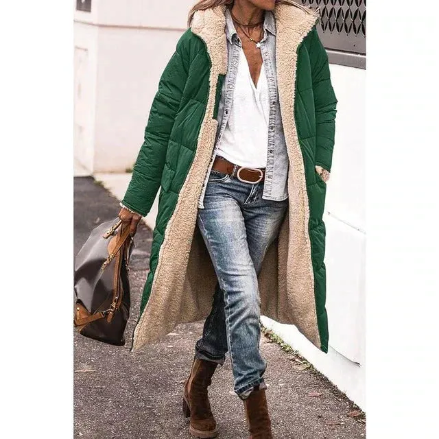 Reversible long sherpa long coat - Casual wear for everyday comfort