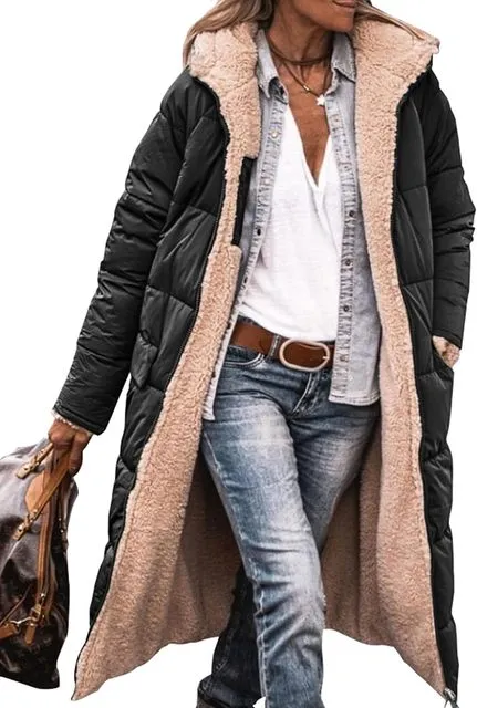 Reversible long sherpa long coat - Casual wear for everyday comfort
