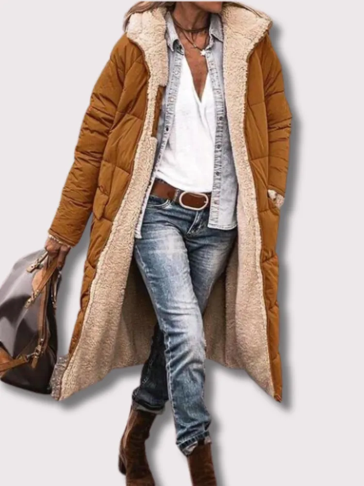 Reversible long sherpa long coat - Casual wear for everyday comfort